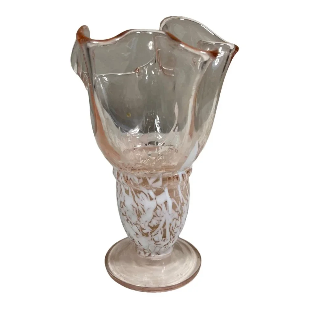 Vintage‎ Lead Crystal Handkerchief Vase